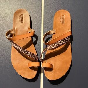 Mossimo Supply Co. Tan and Patterned Sandals